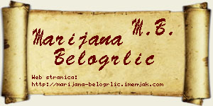 Marijana Belogrlić vizit kartica